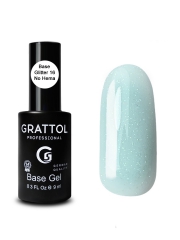 Grattol Rubber Base Gel Glitter 16 No Hema 9ml